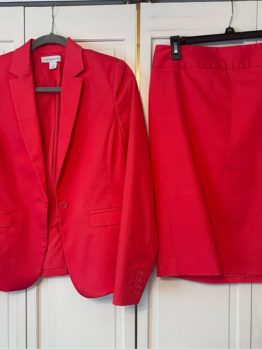 Liz Claiborne Jacket Suit Skirt Set Teaberry